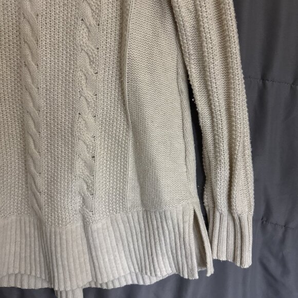 Smartwool Sweater Women's MEDIUM Cream Merino Wool High Cowl Neck - Picture 5 of 12